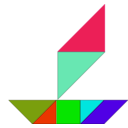 download Tangram clipart image with 315 hue color