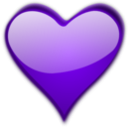 download Heart Gloss 1 clipart image with 270 hue color