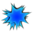 download Pow clipart image with 180 hue color
