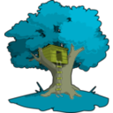 download Tree House clipart image with 45 hue color