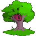 download Tree House clipart image with 315 hue color