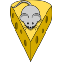 Cartoon Mouse On Top Of A Cheese