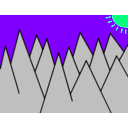 download Mountains clipart image with 90 hue color