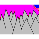 download Mountains clipart image with 180 hue color
