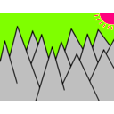 download Mountains clipart image with 270 hue color