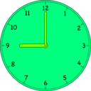 download Clock clipart image with 90 hue color