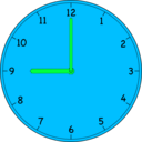 download Clock clipart image with 135 hue color