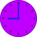 download Clock clipart image with 225 hue color