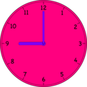 download Clock clipart image with 270 hue color