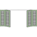 download Window Shutters clipart image with 90 hue color