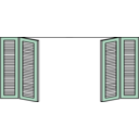 download Window Shutters clipart image with 135 hue color