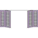 download Window Shutters clipart image with 270 hue color