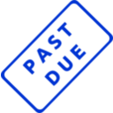 download Past Due Business Stamp 1 clipart image with 225 hue color
