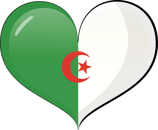 Algeria Heart Flag