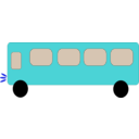 download Red Bus clipart image with 180 hue color