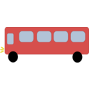 download Red Bus clipart image with 0 hue color