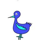 download Yellow Bird clipart image with 180 hue color