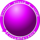 download Circumference Of A Circle clipart image with 90 hue color