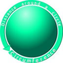download Circumference Of A Circle clipart image with 315 hue color