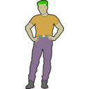 download Assertive Guy By Rones Outline clipart image with 45 hue color