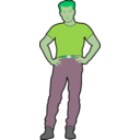 download Assertive Guy By Rones Outline clipart image with 90 hue color