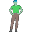 download Assertive Guy By Rones Outline clipart image with 135 hue color