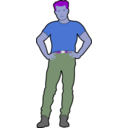 download Assertive Guy By Rones Outline clipart image with 225 hue color