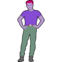 download Assertive Guy By Rones Outline clipart image with 270 hue color