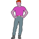 download Assertive Guy By Rones Outline clipart image with 315 hue color