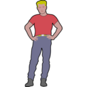 download Assertive Guy By Rones Outline clipart image with 0 hue color