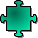 download Green Jigsaw Piece 04 clipart image with 45 hue color