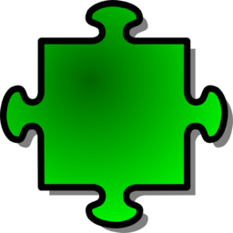 Green Jigsaw Piece 04