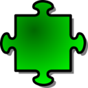 download Green Jigsaw Piece 04 clipart image with 0 hue color
