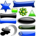 download Mixed Gloss Stuff clipart image with 225 hue color