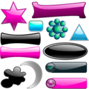 download Mixed Gloss Stuff clipart image with 315 hue color