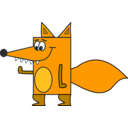 download Fox clipart image with 0 hue color