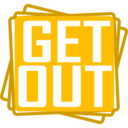 download Get Out clipart image with 45 hue color