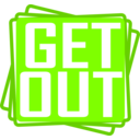download Get Out clipart image with 90 hue color