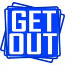 download Get Out clipart image with 225 hue color