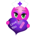 download Healed Heart Girl Smiley Emoticon clipart image with 270 hue color