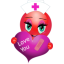 download Healed Heart Girl Smiley Emoticon clipart image with 315 hue color