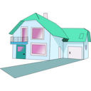 download House 4 clipart image with 135 hue color