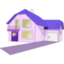 download House 4 clipart image with 225 hue color