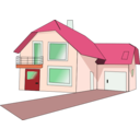 download House 4 clipart image with 315 hue color
