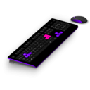 download Generic Gaming Keyboard Mouse clipart image with 270 hue color