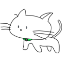 download White Cat clipart image with 135 hue color
