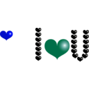 download Red Heart clipart image with 180 hue color
