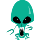 download Alien clipart image with 90 hue color