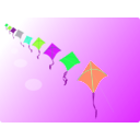 download Row Of Kites clipart image with 90 hue color