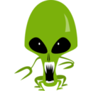 download Alien clipart image with 0 hue color